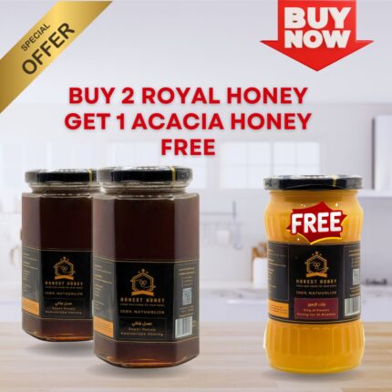 Koop 2 Royal Honey – Ontvang 1 Acacia Honing GRATIS